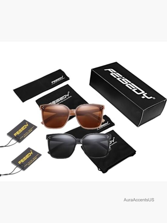 Oversized Polarized Square Sunglasses UV400 Protection Retro main image 5